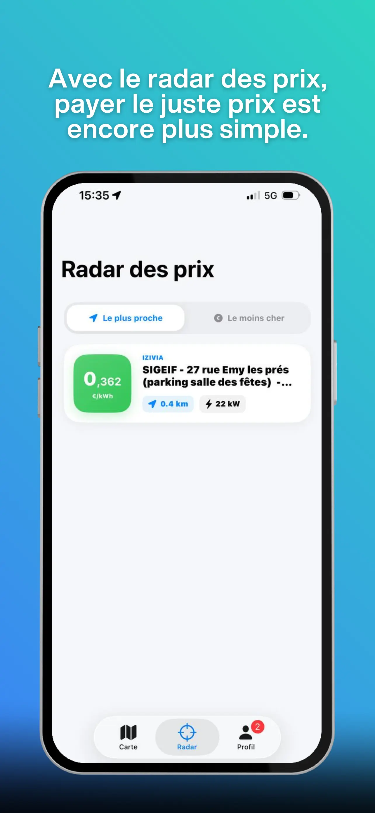 Radar de recharge